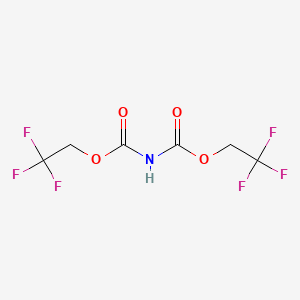 molecular formula C6H5F6NO4 B2609837 2,2,2-trifluoroethyl N-[(2,2,2-trifluoroethoxy)carbonyl]carbamate CAS No. 2031269-45-9