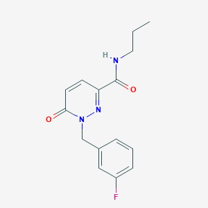 molecular formula C15H16FN3O2 B2609840 1-(3-fluorobenzyl)-6-oxo-N-propyl-1,6-dihydropyridazine-3-carboxamide CAS No. 1049543-49-8