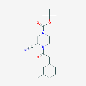 Tert-butyl 3-cyano-4-[2-(3-methylcyclohexyl)acetyl]piperazine-1-carboxylate