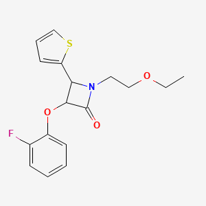 1-(2-Ethoxyethyl)-3-(2-fluorophenoxy)-4-(thiophen-2-yl)azetidin-2-one
