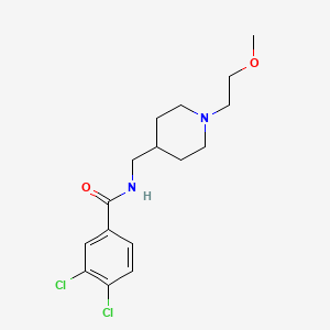 B2609845 3,4-dichloro-N-((1-(2-methoxyethyl)piperidin-4-yl)methyl)benzamide CAS No. 953991-15-6