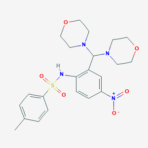 N-{2-[di(4-morpholinyl)methyl]-4-nitrophenyl}-4-methylbenzenesulfonamide