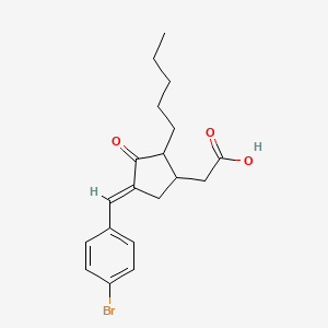 2-[(4E)-4-[(4-bromophenyl)methylidene]-3-oxo-2-pentylcyclopentyl]acetic acid