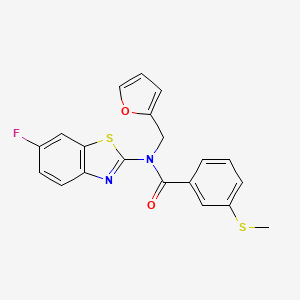N-(6-fluorobenzo[d]thiazol-2-yl)-N-(furan-2-ylmethyl)-3-(methylthio)benzamide