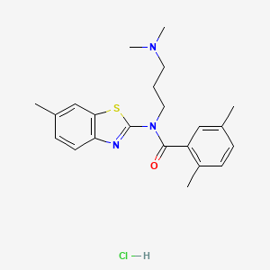 N-(3-(dimethylamino)propyl)-2,5-dimethyl-N-(6-methylbenzo[d]thiazol-2-yl)benzamide hydrochloride