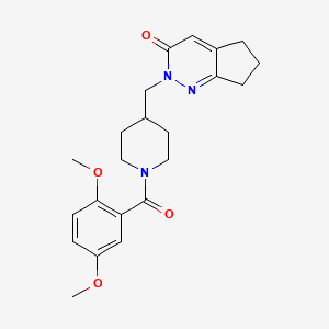 2-[[1-(2,5-Dimethoxybenzoyl)piperidin-4-yl]methyl]-6,7-dihydro-5H-cyclopenta[c]pyridazin-3-one