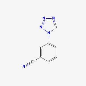 molecular formula C8H5N5 B2609876 3-(1H-1,2,3,4-tetrazol-1-yl)benzonitrile CAS No. 1291486-07-1