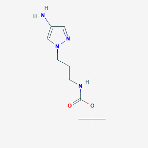 molecular formula C11H20N4O2 B2609884 tert-butyl (3-(4-amino-1H-pyrazol-1-yl)propyl)carbamate CAS No. 1296310-16-1
