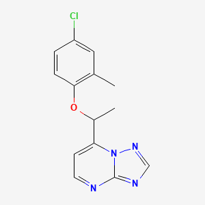 molecular formula C14H13ClN4O B2609889 7-(1-(4-Chloro-2-methylphenoxy)ethyl)(1,2,4)triazolo[1,5-a]pyrimidine CAS No. 477865-20-6