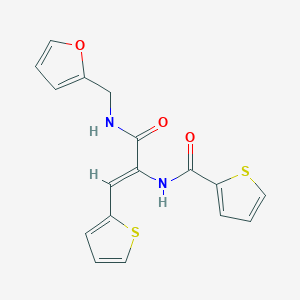 N-[(1Z)-3-[(furan-2-ylmethyl)amino]-3-oxo-1-(thiophen-2-yl)prop-1-en-2-yl]thiophene-2-carboxamide