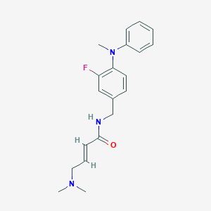 (E)-4-(Dimethylamino)-N-[[3-fluoro-4-(N-methylanilino)phenyl]methyl]but-2-enamide