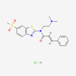 N-(2-(dimethylamino)ethyl)-N-(6-(methylsulfonyl)benzo[d]thiazol-2-yl)cinnamamide hydrochloride