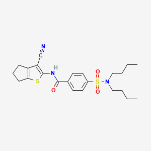 N-(3-cyano-5,6-dihydro-4H-cyclopenta[b]thiophen-2-yl)-4-(N,N-dibutylsulfamoyl)benzamide