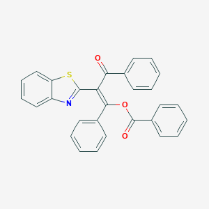 [(E)-2-(1,3-benzothiazol-2-yl)-3-oxo-1,3-diphenylprop-1-enyl] benzoate