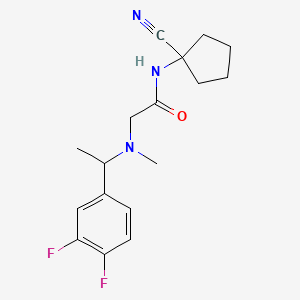 molecular formula C17H21F2N3O B2609912 N-(1-cyanocyclopentyl)-2-{[1-(3,4-difluorophenyl)ethyl](methyl)amino}acetamide CAS No. 1281137-59-4