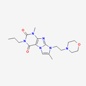 1,7-dimethyl-8-(2-morpholinoethyl)-3-propyl-1H-imidazo[2,1-f]purine-2,4(3H,8H)-dione