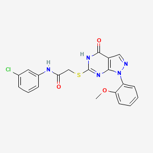 N-(3-chlorophenyl)-2-((1-(2-methoxyphenyl)-4-oxo-4,5-dihydro-1H-pyrazolo[3,4-d]pyrimidin-6-yl)thio)acetamide