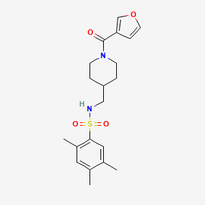 N-((1-(furan-3-carbonyl)piperidin-4-yl)methyl)-2,4,5-trimethylbenzenesulfonamide
