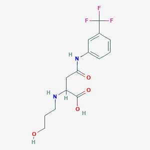 2-(3-Hydroxypropylamino)-4-oxo-4-[3-(trifluoromethyl)anilino]butanoic acid