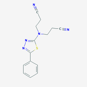 3-[(2-Cyanoethyl)(5-phenyl-1,3,4-thiadiazol-2-yl)amino]propanenitrile