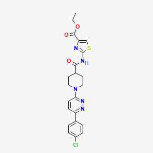 Ethyl 2-(1-(6-(4-chlorophenyl)pyridazin-3-yl)piperidine-4-carboxamido)thiazole-4-carboxylate