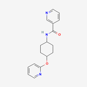 molecular formula C17H19N3O2 B2609936 N-((1r,4r)-4-(pyridin-2-yloxy)cyclohexyl)nicotinamide CAS No. 2034394-66-4
