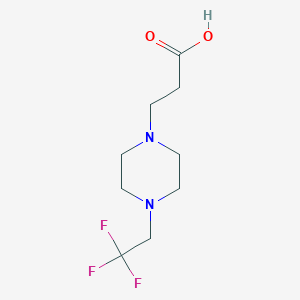 3-[4-(2,2,2-Trifluoroethyl)piperazin-1-yl]propanoic acid
