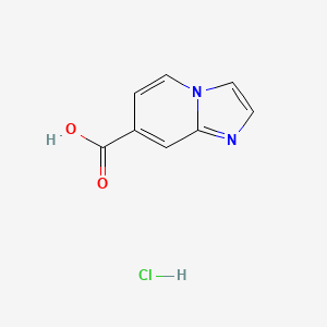 molecular formula C8H7ClN2O2 B2609944 咪唑并[1,2-a]吡啶-7-羧酸盐酸盐 CAS No. 1423031-35-9