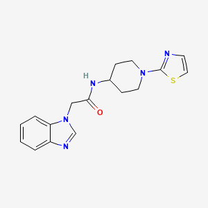 2-(1H-benzo[d]imidazol-1-yl)-N-(1-(thiazol-2-yl)piperidin-4-yl)acetamide