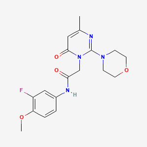 molecular formula C18H21FN4O4 B2609959 N-(3-fluoro-4-methoxyphenyl)-2-(4-methyl-2-morpholin-4-yl-6-oxopyrimidin-1(6H)-yl)acetamide CAS No. 1251605-31-8