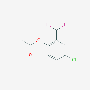 molecular formula C9H7ClF2O2 B2609965 [4-Chloro-2-(difluoromethyl)phenyl] acetate CAS No. 2287300-47-2