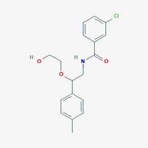 molecular formula C18H20ClNO3 B2609974 3-chloro-N-(2-(2-hydroxyethoxy)-2-(p-tolyl)ethyl)benzamide CAS No. 1795298-35-9