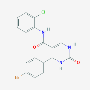 molecular formula C18H15BrClN3O2 B2609988 4-(4-bromophenyl)-N-(2-chlorophenyl)-6-methyl-2-oxo-3,4-dihydro-1H-pyrimidine-5-carboxamide CAS No. 421575-96-4