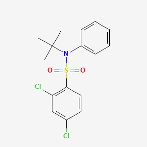 molecular formula C16H17Cl2NO2S B2609989 N-(tert-butyl)-2,4-dichloro-N-phenylbenzenesulfonamide CAS No. 866154-14-5
