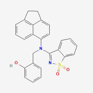 2-{[1,2-Dihydroacenaphthylen-5-YL(1,1-dioxido-1,2-benzisothiazol-3-YL)amino]methyl}phenol