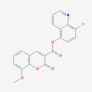 molecular formula C20H12ClNO5 B2610000 8-氯喹啉-5-基 8-甲氧基-2-氧代-2H-色烯-3-羧酸酯 CAS No. 941233-18-7