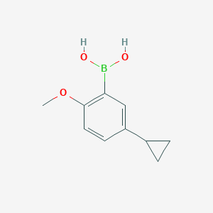 molecular formula C10H13BO3 B2610001 5-环丙基-2-甲氧基苯硼酸 CAS No. 2225155-31-5
