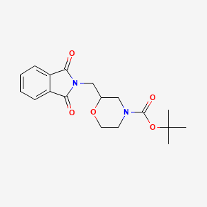 molecular formula C18H22N2O5 B2610005 tert-Butyl 2-((1,3-dioxoisoindolin-2-yl)methyl)morpholine-4-carboxylate CAS No. 876147-52-3