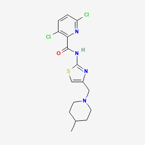 3,6-dichloro-N-{4-[(4-methylpiperidin-1-yl)methyl]-1,3-thiazol-2-yl}pyridine-2-carboxamide