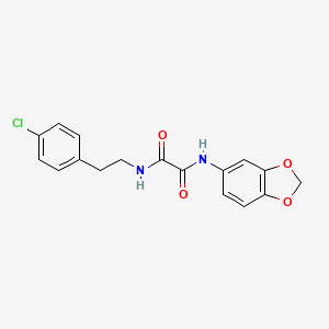 molecular formula C17H15ClN2O4 B2610011 N1-(benzo[d][1,3]dioxol-5-yl)-N2-(4-chlorophenethyl)oxalamide CAS No. 941940-63-2