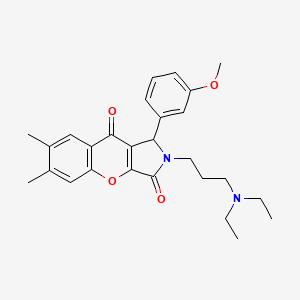 2-(3-(Diethylamino)propyl)-1-(3-methoxyphenyl)-6,7-dimethyl-1,2-dihydrochromeno[2,3-c]pyrrole-3,9-dione