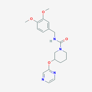 N-(3,4-dimethoxybenzyl)-3-(pyrazin-2-yloxy)piperidine-1-carboxamide