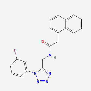 N-((1-(3-fluorophenyl)-1H-tetrazol-5-yl)methyl)-2-(naphthalen-1-yl)acetamide