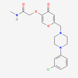 molecular formula C19H22ClN3O4 B2610034 2-[6-[[4-(3-chlorophenyl)piperazin-1-yl]methyl]-4-oxopyran-3-yl]oxy-N-methylacetamide CAS No. 898418-45-6