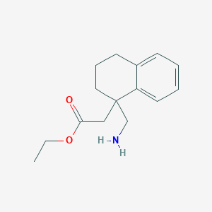 Ethyl 2-[1-(aminomethyl)-3,4-dihydro-2H-naphthalen-1-yl]acetate