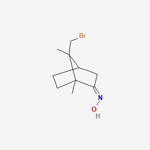 (2Z)-7-(bromomethyl)-N-hydroxy-1,7-dimethylbicyclo[2.2.1]heptan-2-imine