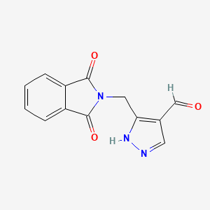 3-[(1,3-dioxo-2,3-dihydro-1H-isoindol-2-yl)methyl]-1H-pyrazole-4-carbaldehyde