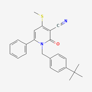 1-(4-(Tert-butyl)benzyl)-4-(methylsulfanyl)-2-oxo-6-phenyl-1,2-dihydro-3-pyridinecarbonitrile