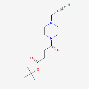 molecular formula C15H24N2O3 B2610094 叔丁基 4-氧代-4-(4-丙-2-炔基哌嗪-1-基)丁酸酯 CAS No. 1825720-43-1