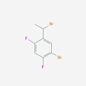 molecular formula C8H6Br2F2 B2610134 1-溴-5-(1-溴乙基)-2,4-二氟苯 CAS No. 1823315-70-3